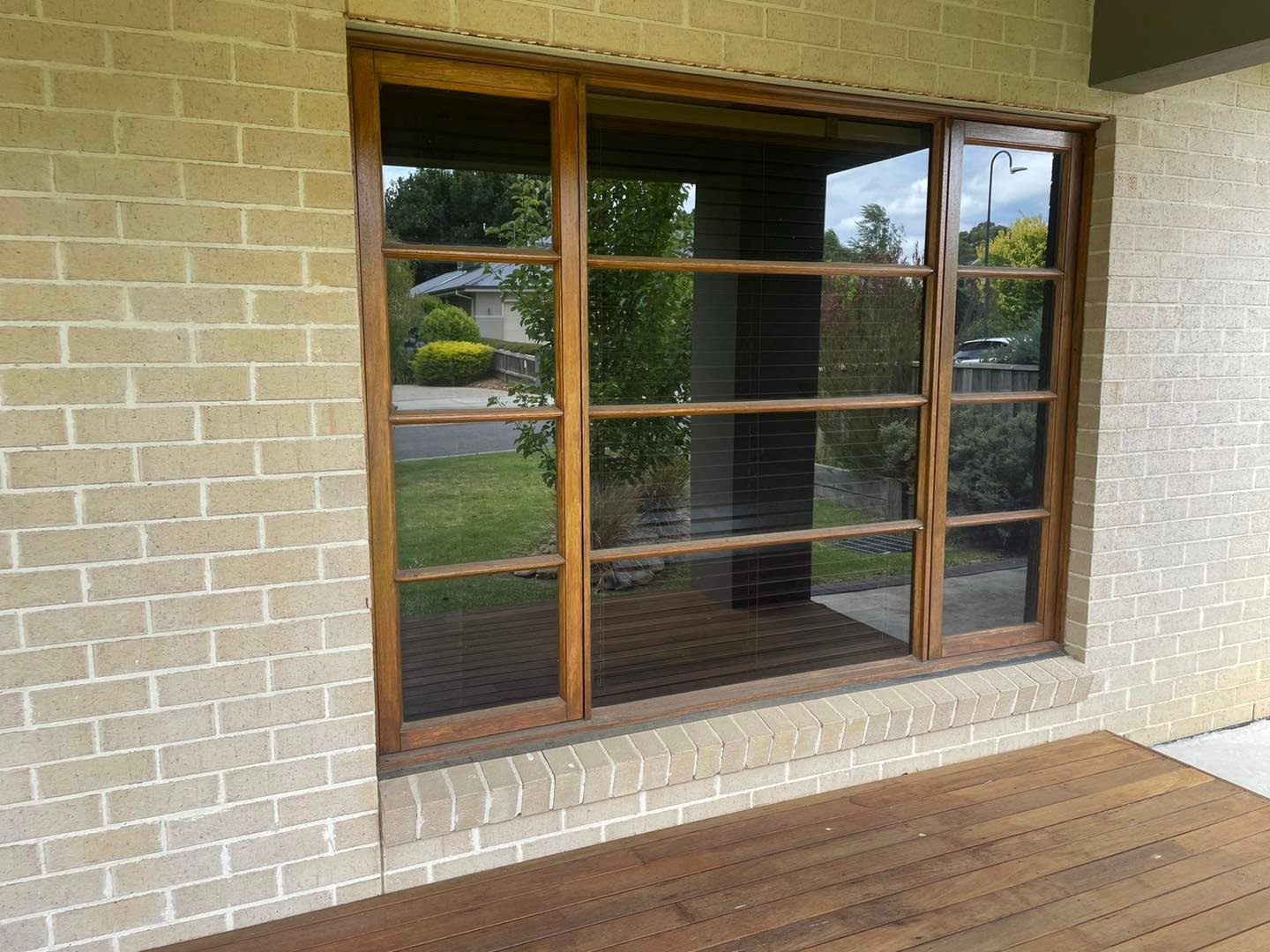 Timber window with newly fitted glazing